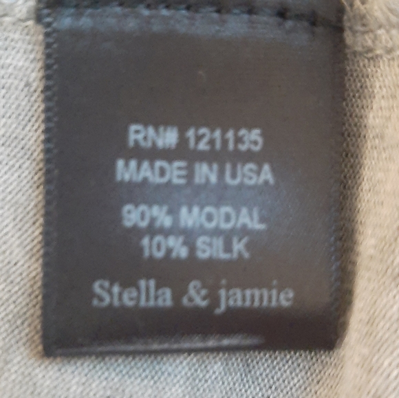 Stella & Jamie NWOT Silk blend rock tee Small - Picture 5 of 7